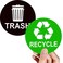 Besttile Recycle Sticker Garbage Recycling Decal Trash Can Bin Label 4 Inch Label Sign for Kitchen Pantry Office Organization Refuse Bin Waste Basket12 Pcs