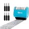 Veltec ID Protector Ink Roller Identity Theft Protection Roller Stamp Set Blue Stamp6 Refills