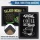 HBCY Creations 18 x 24 Rustic Black Solid Wood Frame Wall Chalkboard Magnetic Surface Home Dcor Restaurant Caf Menus Blackboard Includes Chalk Eraser Hanging Hardware
