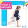 Delxo Folding Step Stool11 Inch NonSlip Foldable Step Stools for Kids and AdultsPortable Foldable Step Stool Lightweight Small Folding Stool with Handle for Kitchen Bathroom in White1 Pack