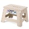 Delxo Folding Step Stool9 Inch Lightweight Plastic StepstoolPortable Collapsible Foldable Step Stool Non Slip Folding Stools for Kitchen Bathroom Bedroom in Khaki1 Pack