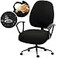 DIVA EN Waterresistant Stretchable Computer Chair Covers Washable Rotating Backrest and Seat Protectors for Pets Black