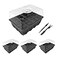 Gardzen 3 Pack Seed Starter Tray Germination Kit Seed Starter Kit with Adjustable Humidity Dome Plant Growing Kit 66 x 45 12Cell per Tray Clear