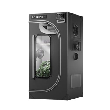 AC Infinity CLOUDLAB 422 Advance Grow Tent 2x2 Thickest 1 Poles 2000D Mylar Canvas LabTested Highest Reflectivity Largest Zipper Window Controller Mount Plate 24 x 24 x 48 Indoor Growing