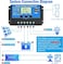 Depvko Upgraded 30A Solar Charge Controller 12V 24V Solar Panel Regulator with Adjustable LCD Display Dual USB Port Timer Setting PWM Auto Parameter