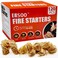 E500 Fire Starter Natural Fire Starters for Fireplace Campfires Chimney BBQ Fire Pit Wood Fireplace 120 Pack Natural Pine Firestarters