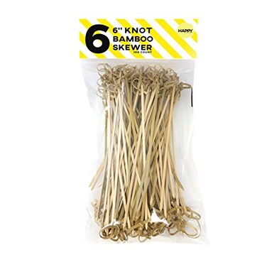 Happy Sales Bamboo knot Skewers 6 100 pc