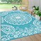 Pauwer Reversible Outdoor Rug 6x9 Waterproof Polypropylene Patio Mat RV Balcony Deck Beach Picnic