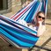SUNCREAT Hammocks for Outside Portable Heavy Duty Tree Hammock Ocean Stripes