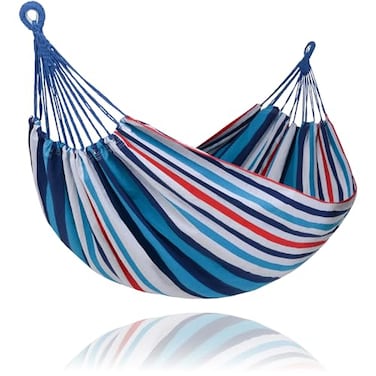 SUNCREAT Hammocks for Outside Portable Heavy Duty Tree Hammock Ocean Stripes