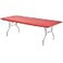Kwik-Covers KwikCovers 8 Rectangle Plastic Table Covers 30 x 96 Bundle of 5 Real Red