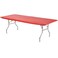 Kwik-Covers KwikCovers 8 Rectangle Plastic Table Covers 30 x 96 Bundle of 5 Real Red