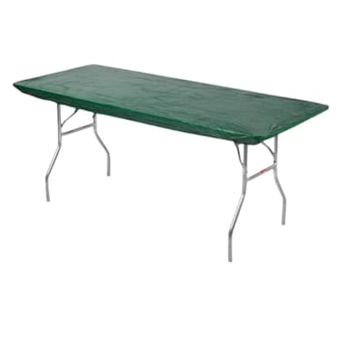 Kwik-Covers KwikCovers 8 Rectangle Plastic Table Covers 30 x 96 Bundle of 5 Hunter Green