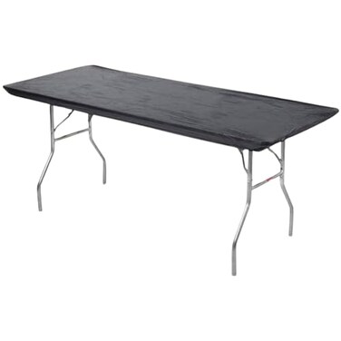 Kwik-Covers KwikCovers 8 Rectangular Plastic Table Covers 30 x 96 8 Feet 10 Pack Black
