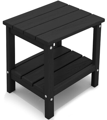 KINGYES Double Side Table Adirondack End Table Black