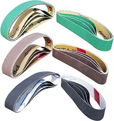 Tockrop 24 Pcs 34 x 12 Replacement Knife Sharpener Sanding Belt Kit for Work Sharp Ken Onion Edition WSKTSKO Knife Tool Sharpener 8012024040010001200 Grits