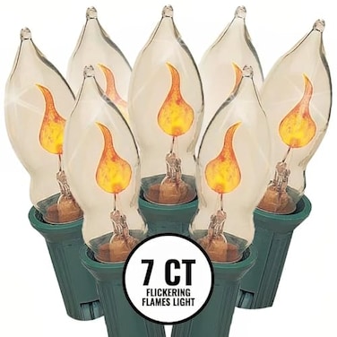 Brite Star 7 Count Flicker Flame Light Set Clear