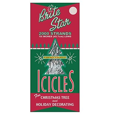 Brite Star Tinsel Icicles Silver 2000 Strands