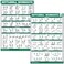 Palace Learning QUICKFIT 2 Pack Kettlebell Workout Exercise Poster Set Volume 1 2 Laminated Chart 18 x 24