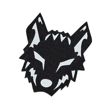LEGEEON Wolf Tactical Military Morale Lasercut Patch Black White