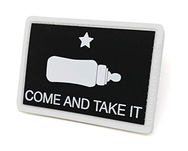 Stinking Patch Come and Take It Baby Bottle Diaper Bag PVC Hook and Loop Patch Funny Tactical Patch