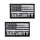 Hannah Fit 2x35 Reflective Security Patch US Flag with Hook Back for Service Harness Tactical Vest Collar HookFastener Backing