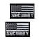 Hannah Fit 2x35 Reflective Security Patch US Flag with Hook Back for Service Harness Tactical Vest Collar HookFastener Backing