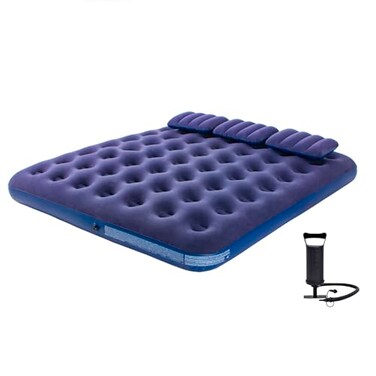 DIMAR GARDEN King Size Camping Air Mattress Inflatable Bed with PillowInclude Hand Pump