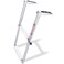 Young Marine 2 Steps Stainless Steel Drop Down Telescopic and Folding Boat Ladder with White Plastic FootboardOver Platform Mounting