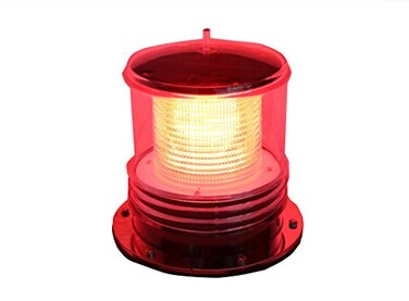 Pilotlights.net Pilotlightsnet Solar Dock Warning Light Waterproof Solar Dock Lighting RED LED Constant On or Flashing 360 Degree Lighting