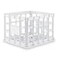 Sterilite Storage Crate Stackable Plastic Bin Open Basket with Handles Organize Home Garage Office School White 1Pack