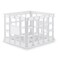 Sterilite Storage Crate Stackable Plastic Bin Open Basket with Handles Organize Home Garage Office School White 1Pack
