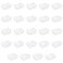 Sterilite 16058024 Mini Storage Tray White 24Pack