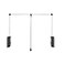 Rev-A-Shelf RevAShelf 3548 Pull Down Adjustable Side Mounted Closet Rod with Telescoping Handle for Custom Closet Systems Min Opening Width of 35 Chrome CPDR3548