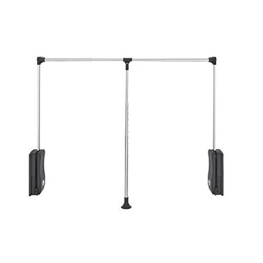 Rev-A-Shelf RevAShelf 3548 Pull Down Adjustable Side Mounted Closet Rod with Telescoping Handle for Custom Closet Systems Min Opening Width of 35 Chrome CPDR3548