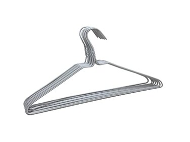 THE UM24 White Vinyl Coated Drip Dry Wire Hanger 10PC