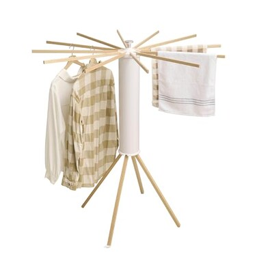 JOOM Four Legs Clothes Drying Rack Garment Rack Portable and Foldable Space Saving Laundry Drying Rack Drying Rack Floor Folding Balcony Bedroom Solid Invisible Household