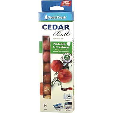 Household Essentials 24Piece Fresh Cedar Balls in Solid Eastern Red Cedar Natural Fresh Scent