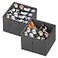 SpaceAid Shoe Organizer for Closet 2 Pack Foldable Shoe Storage Containers Baskets Boxes Bins wAdjustable Dividers Fits 1632 Pairs Grey