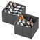 SpaceAid Shoe Organizer for Closet 2 Pack Foldable Shoe Storage Containers Baskets Boxes Bins wAdjustable Dividers Fits 1632 Pairs Grey