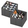 SpaceAid Shoe Organizer for Closet 2 Pack Foldable Shoe Storage Containers Baskets Boxes Bins wAdjustable Dividers Fits 1632 Pairs Grey