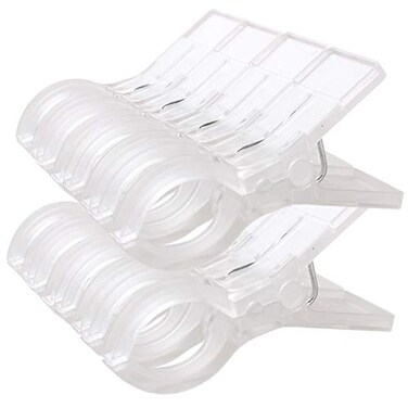 WARMBUY Clear Plastic Towel Clips 8 Pack