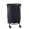 Household Essentials Round Laundry Hamper with Wheels Copper Black Large