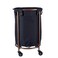 Household Essentials Round Laundry Hamper with Wheels Copper Black Large