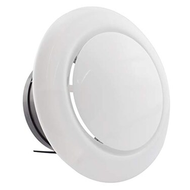 SDTC Tech 4 Inch ABS Round Soffit Air Vent Adjustable Airflow Exhaust Vent Cover Ceiling Diffuser for Bathroom Kitchen Bedroom Office Ventilation