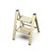 GameGem 2 Step Ladder Aluminum Folding Step Stool with AntiSlip Sturdy and Wide Pedal Lightweight Portable MultiUse Stepladder for Home and Kitchen Use Space Saving Gold 330 lbs