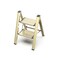 GameGem 2 Step Ladder Aluminum Folding Step Stool with AntiSlip Sturdy and Wide Pedal Lightweight Portable MultiUse Stepladder for Home and Kitchen Use Space Saving Gold 330 lbs