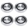 Antrader M8 Thread 40mm Diameter 7mm Thick Aluminum Circle Disc Glass Top Adapter for Glass Table Tea Tables with AntiSlip Rubber Ring 4 Pack