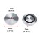 Antrader M8 Thread 40mm Diameter 7mm Thick Aluminum Circle Disc Glass Top Adapter for Glass Table Tea Tables with AntiSlip Rubber Ring 4 Pack