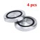 Antrader M8 Thread 40mm Diameter 7mm Thick Aluminum Circle Disc Glass Top Adapter for Glass Table Tea Tables with AntiSlip Rubber Ring 4 Pack